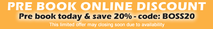SAVE 20% – ORDER YOUR HIRE ONLINE TODAY PRE BOOK HIRE ONLINE & SAVE 20% TODAY