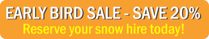 Save 20% On Ski, Snowboard and Chain Hire - Pre Order Today!