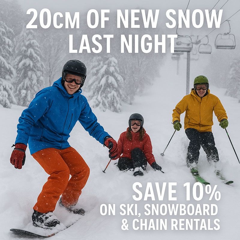 Save 10% on ski and snowboard hire. Use code Boss10